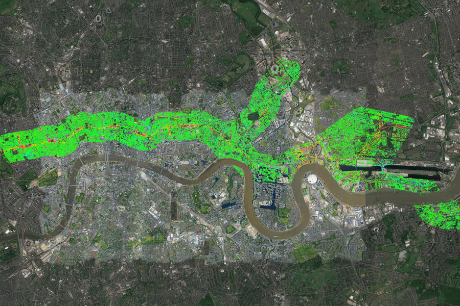 crossrail view from satellite 